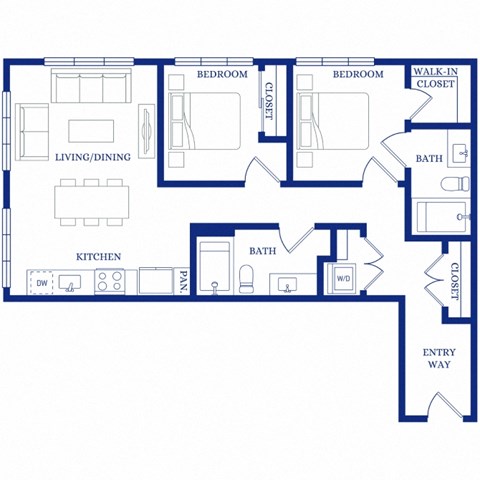 the blueprint of a floor plan of a house with bedrooms and baths
